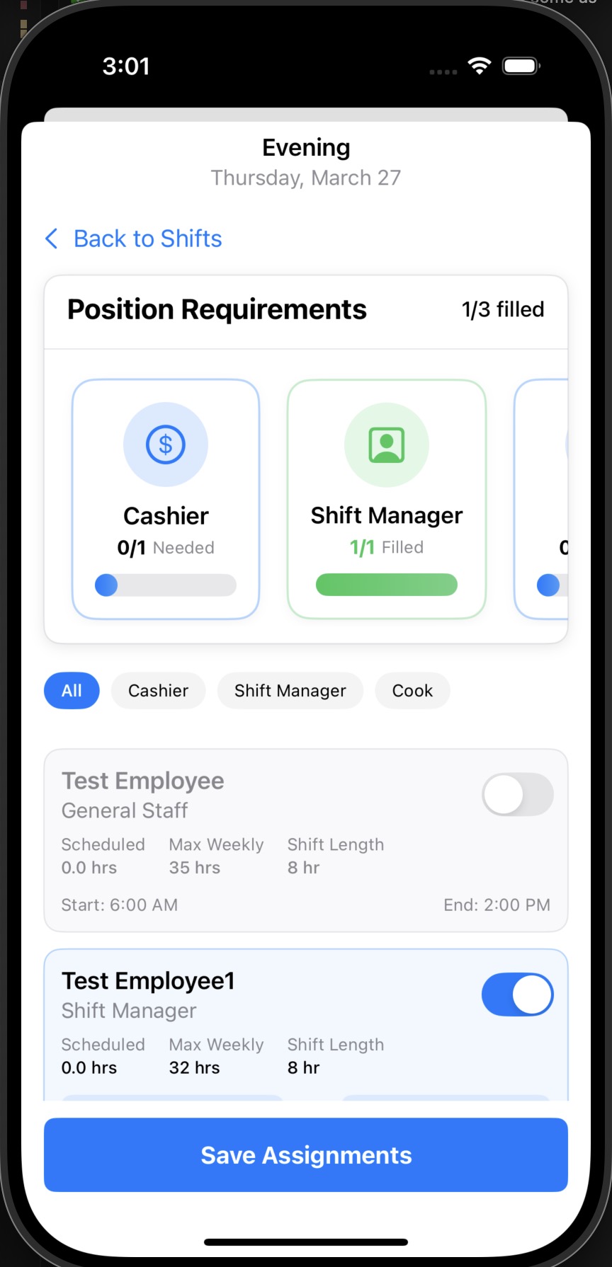 Cloxbi Schedule View