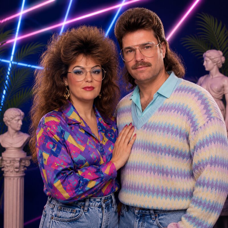A regrettable fashion choice from a previous era